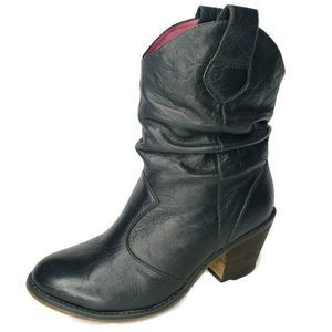 JEFFREY CAMPBELL  Leather Slouch Western Boots